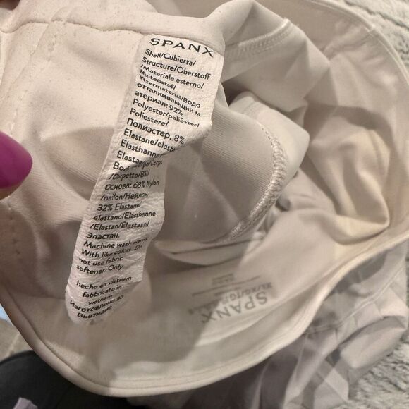 Spanx White Pleated Athletic Skort XL - Picture 2 of 8